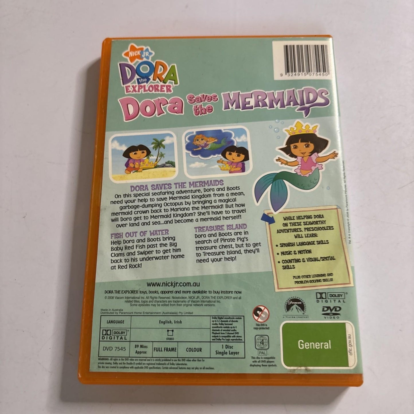 Dora the Explorer - Dora Saves the Mermaid (DVD, 2000) Region 4