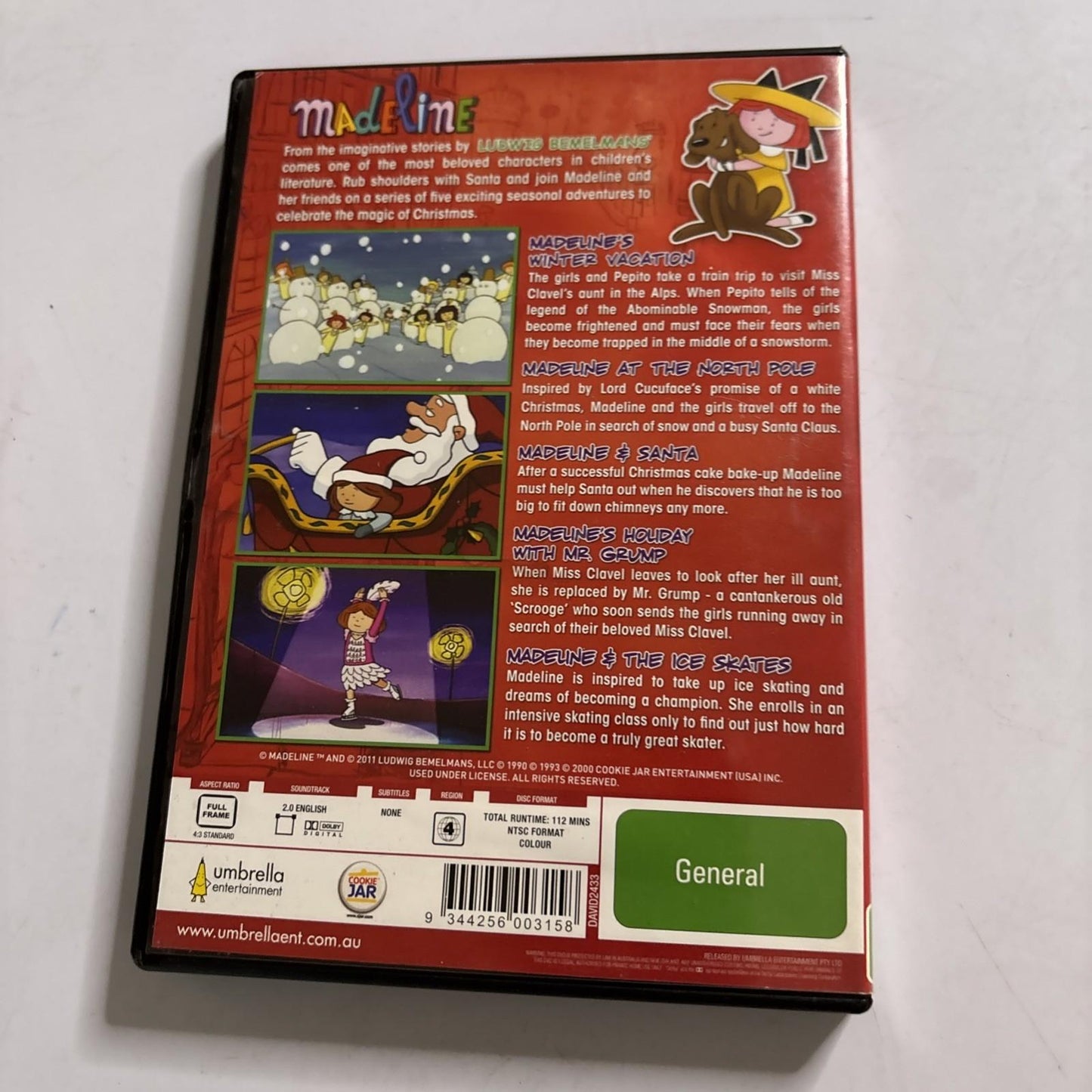 Madeline's Christmas (DVD, 1990) Region 4