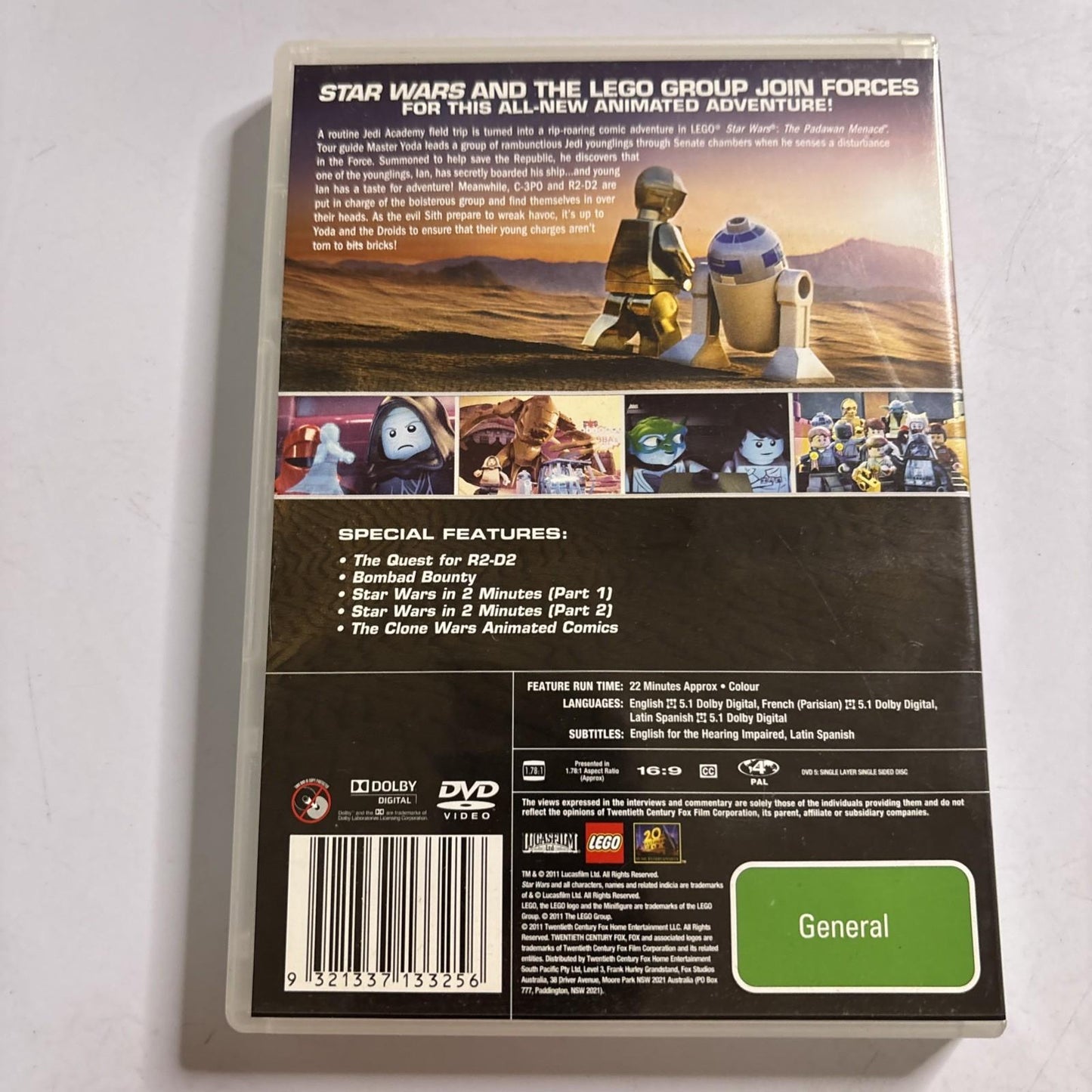 Lego Star Wars - The Padawan Menace (DVD, 2011) Region 4