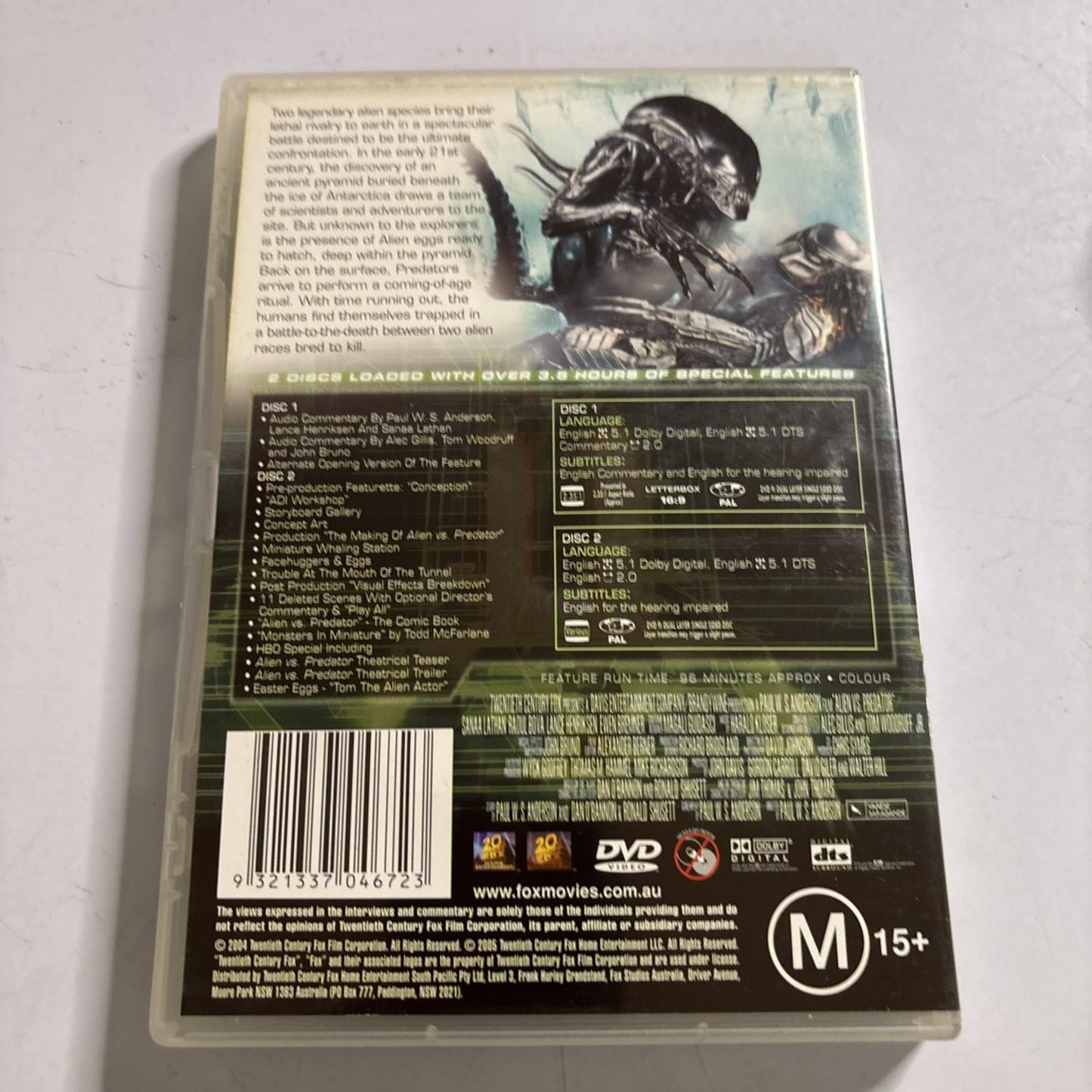 Alien Vs Predator (Extreme Edition, DVD, 2004) Region 4