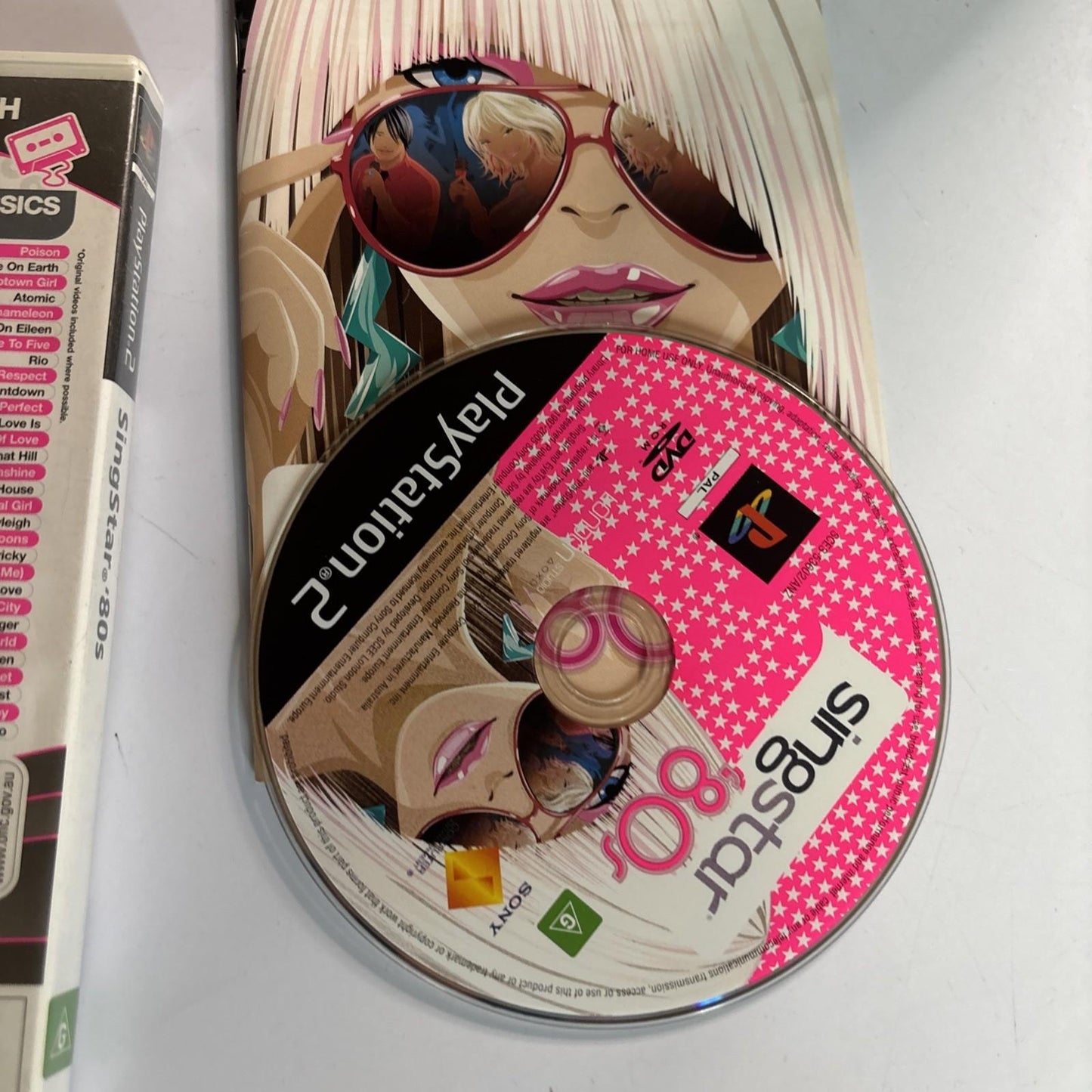 SingStar '80's Sony Playstation 2 PS2 PAL Manual