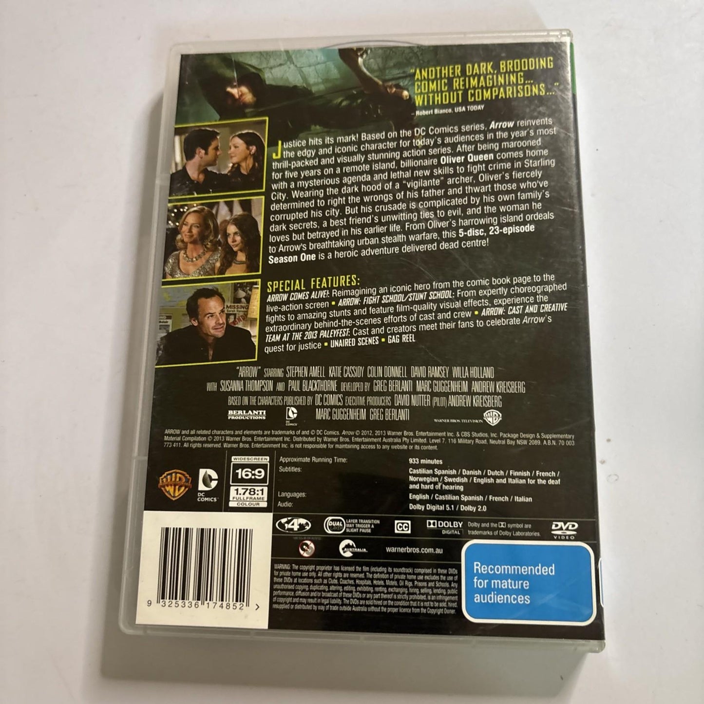 Arrow : Season 1 (DVD, 2012) Region 4