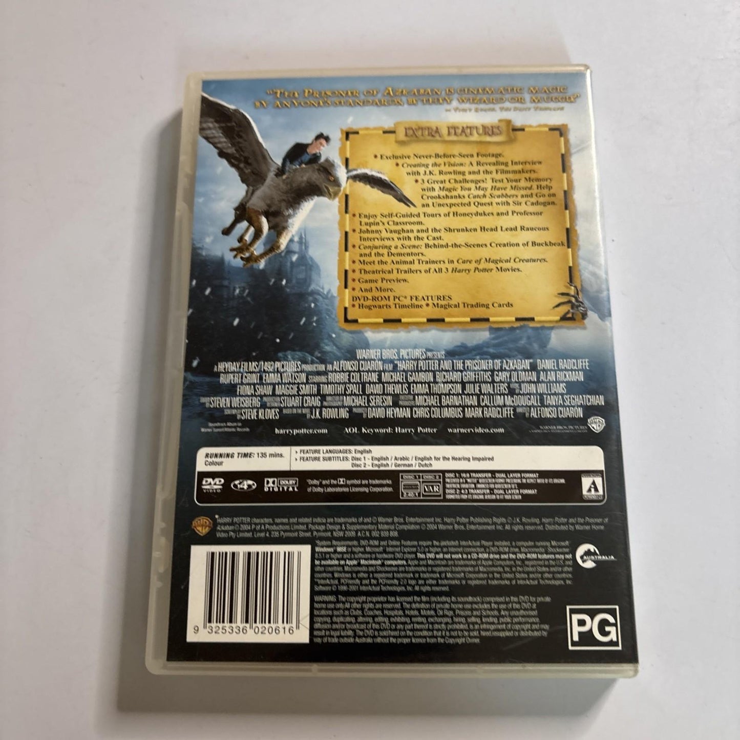 Harry Potter and the Prisoner of Azkaban (DVD, 2004) Region 4