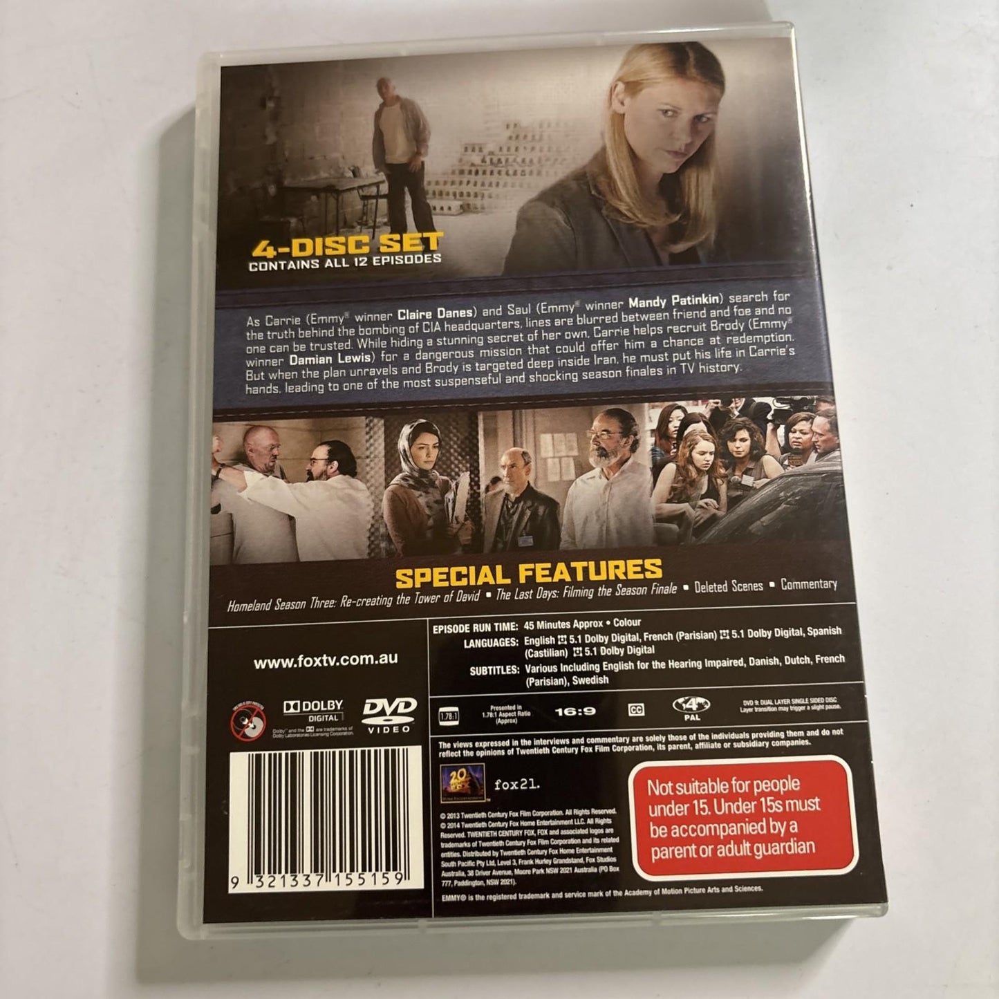 Homeland : Season 3 (DVD, 2013) Region 4 NEW