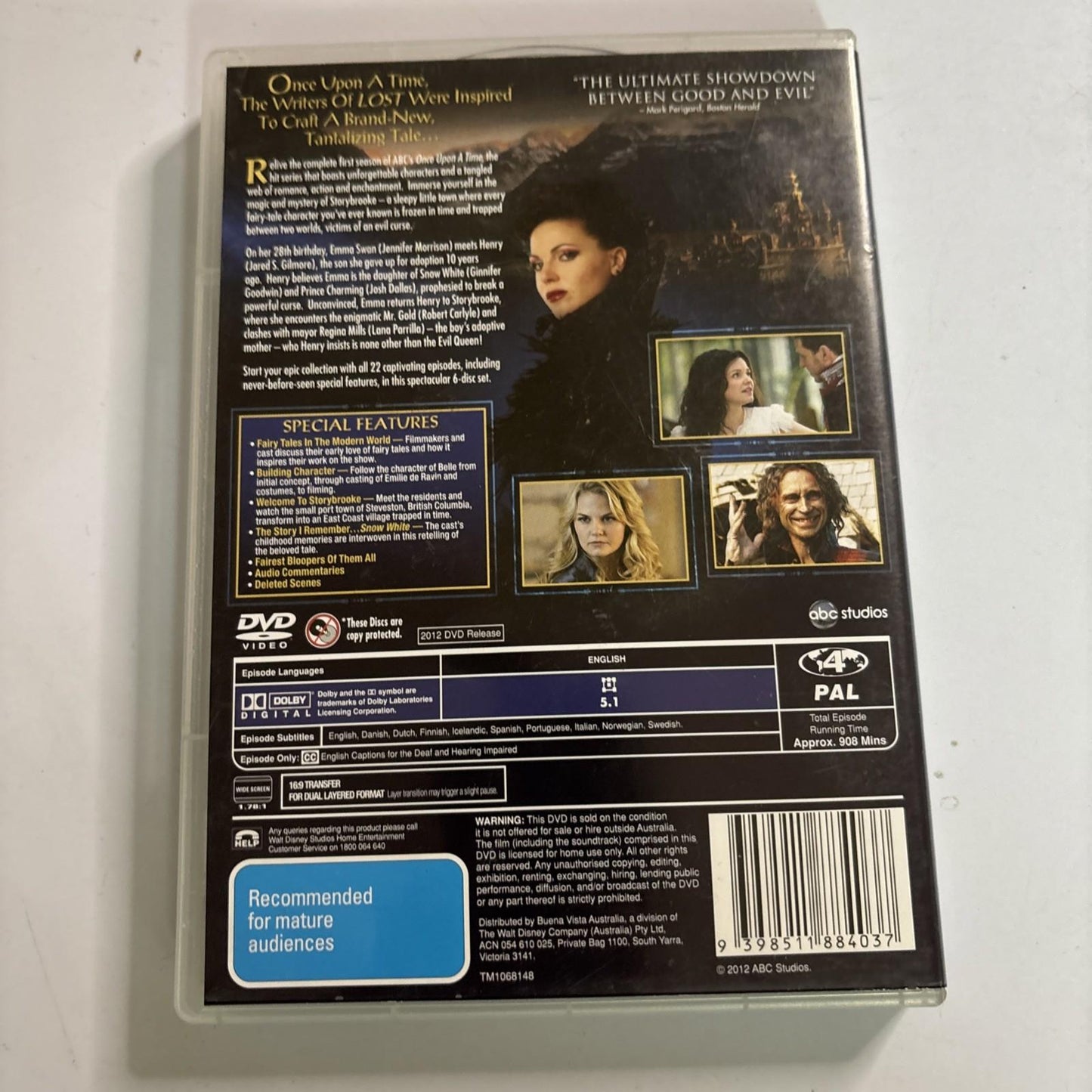 Once Upon a Time : Season 1 (DVD, 2011) Region 4