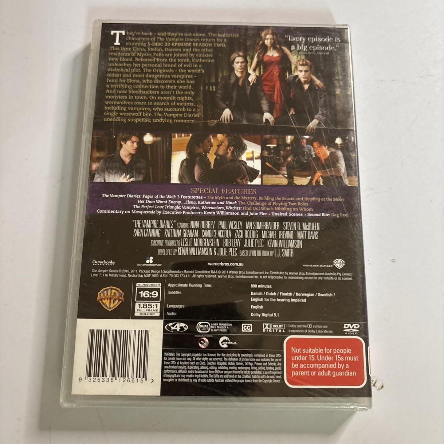 Vampire Diaries : Season 2 (DVD, 2011) Region 4 *New Sealed*