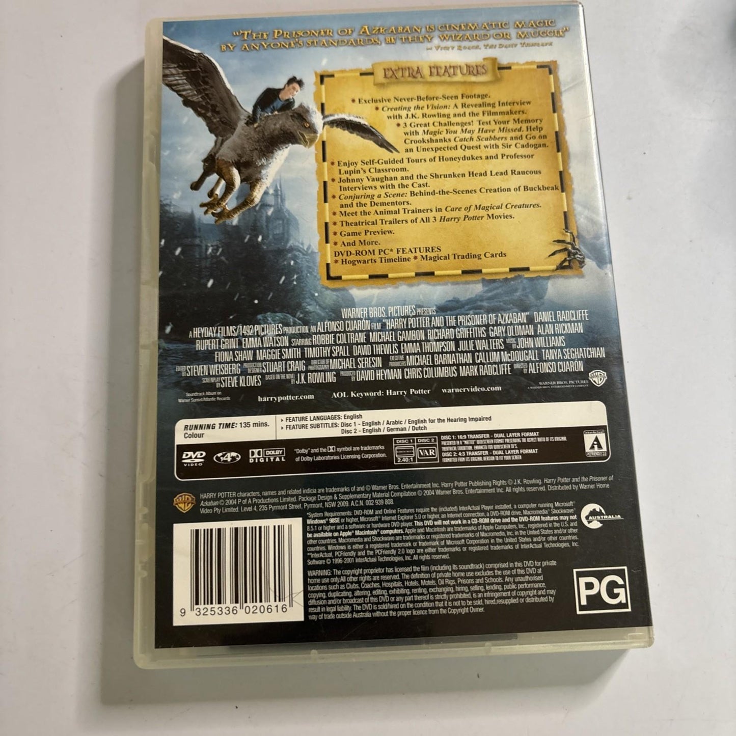 Harry Potter and the Prisoner of Azkaban (DVD, 2004)