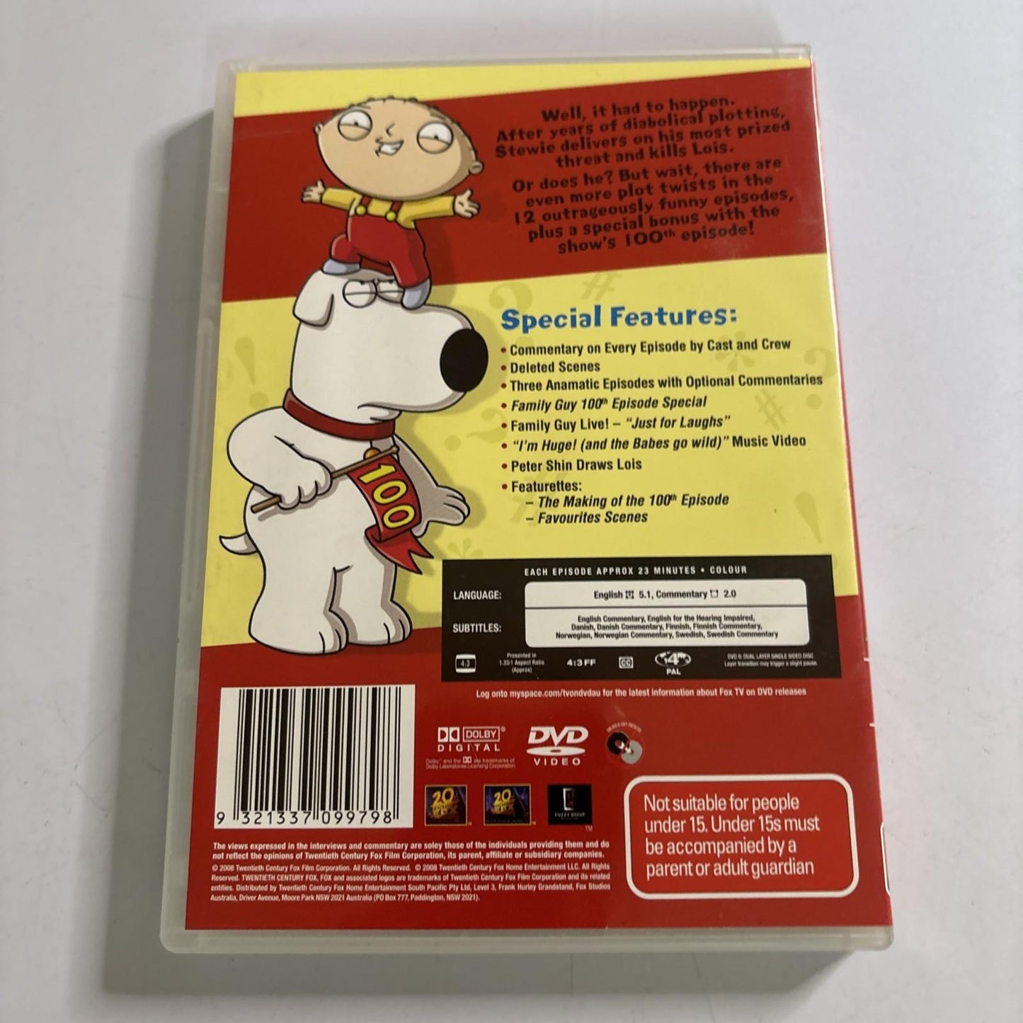 Family Guy : Season 7 (DVD, 2007) Region 4 NEW