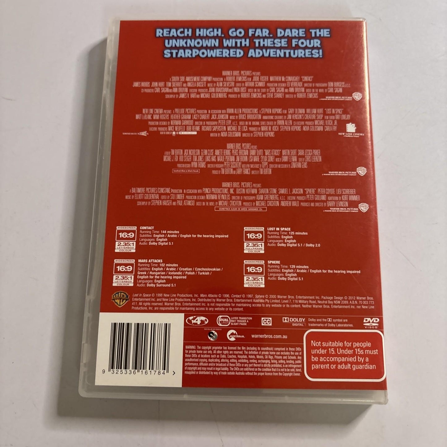 Contact / Mars Attacks! / Lost In Space / Sphere DVD Region 4