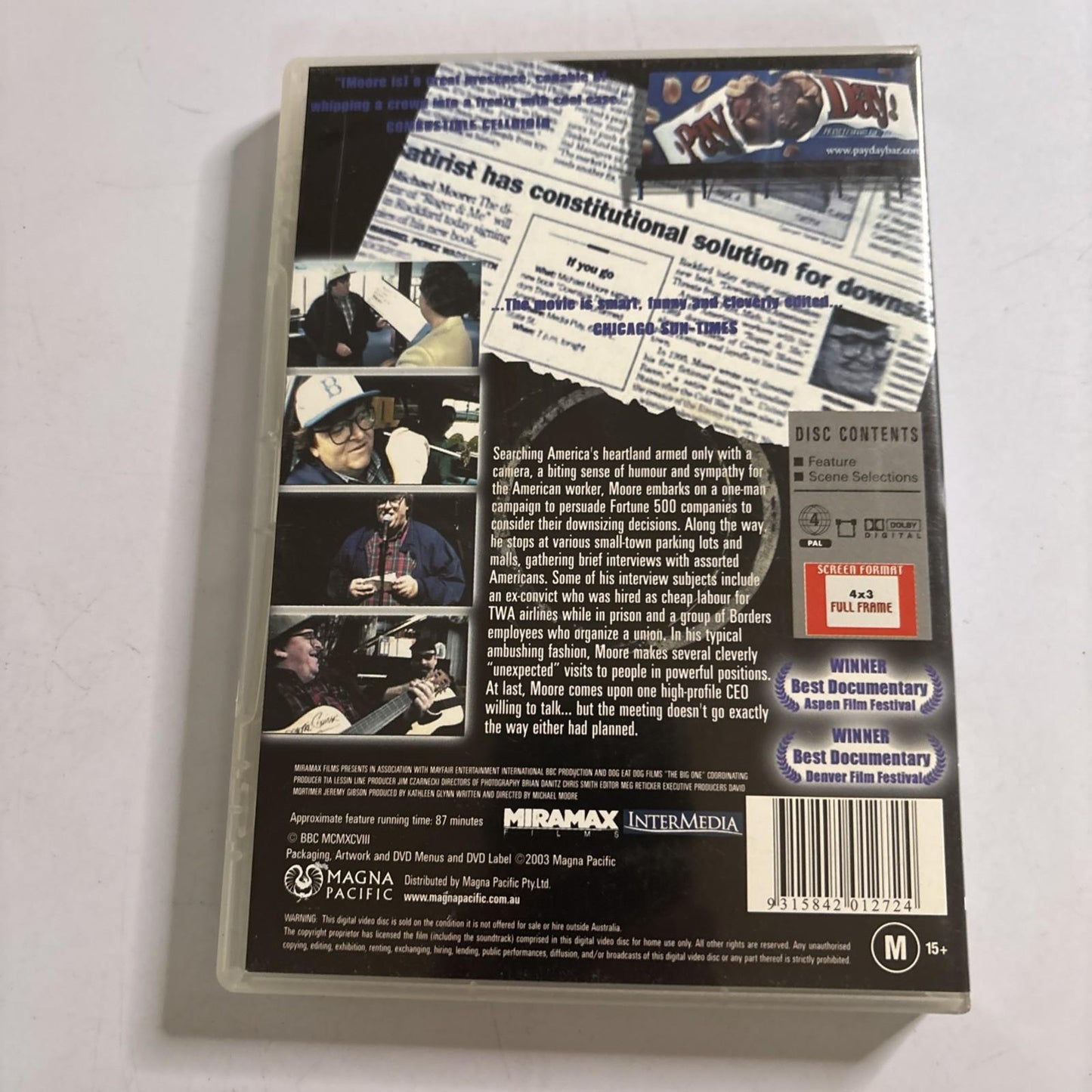 The Big One (DVD, 1998) Michael Moore Region 4