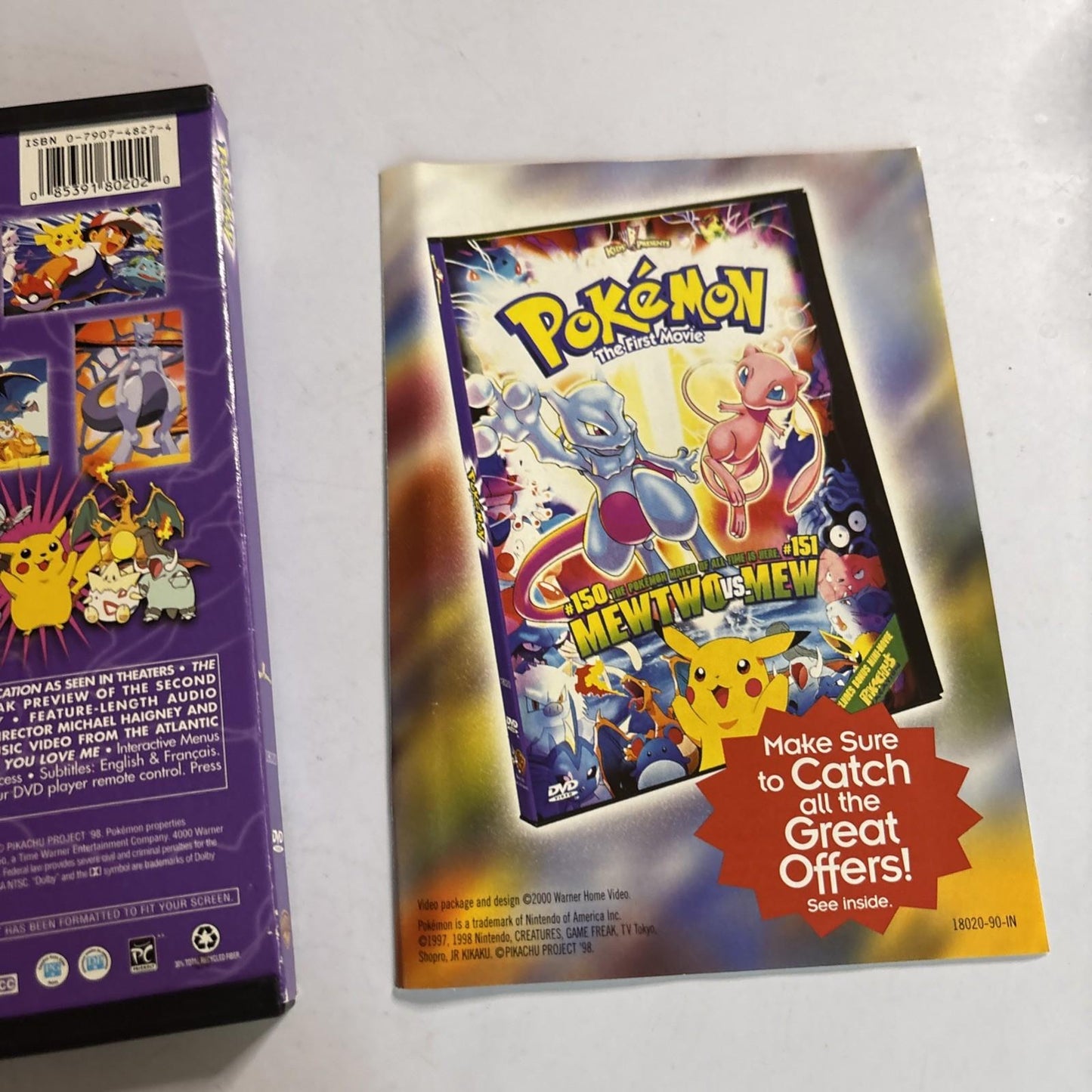 Pokemon - The First Movie Mewtwo Vs Mew (DVD) Region 1