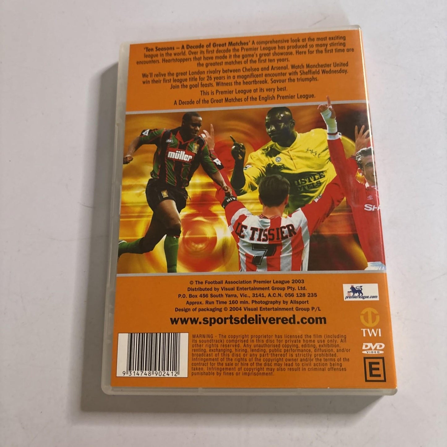 EPL: Ten Seasons -  A Decade of Great Matches (DVD, 2003) All Regions