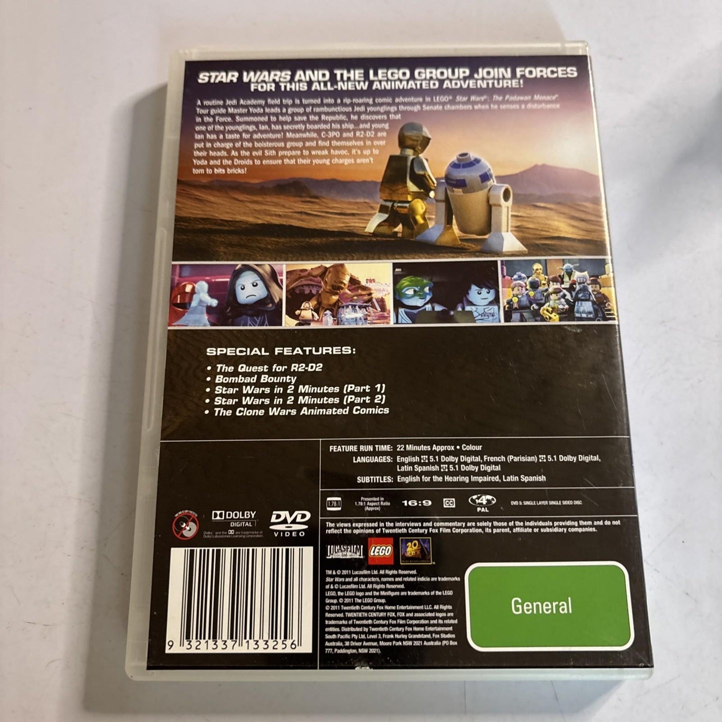 Lego Star Wars - The Padawan Menace (DVD, 2011) Region 4 NEW