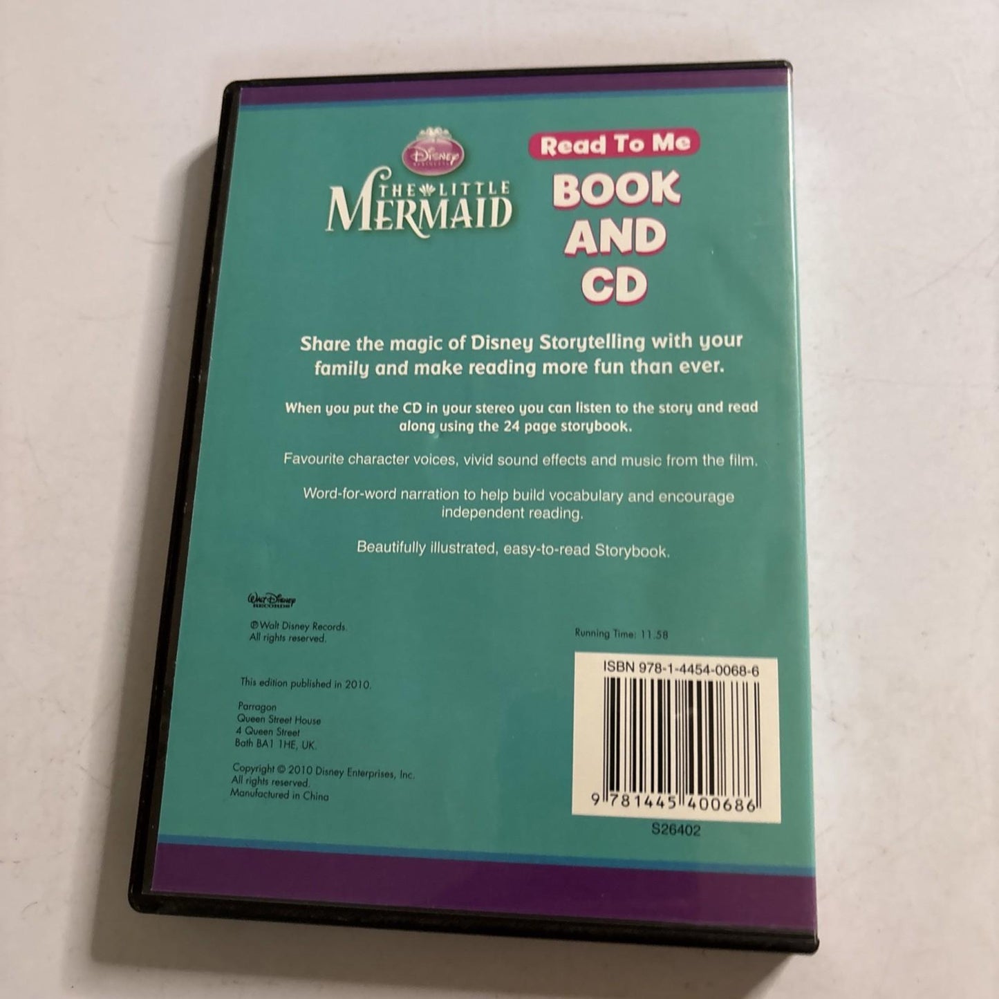 The Little Mermaid Disney Read to me Book and CD - NEW