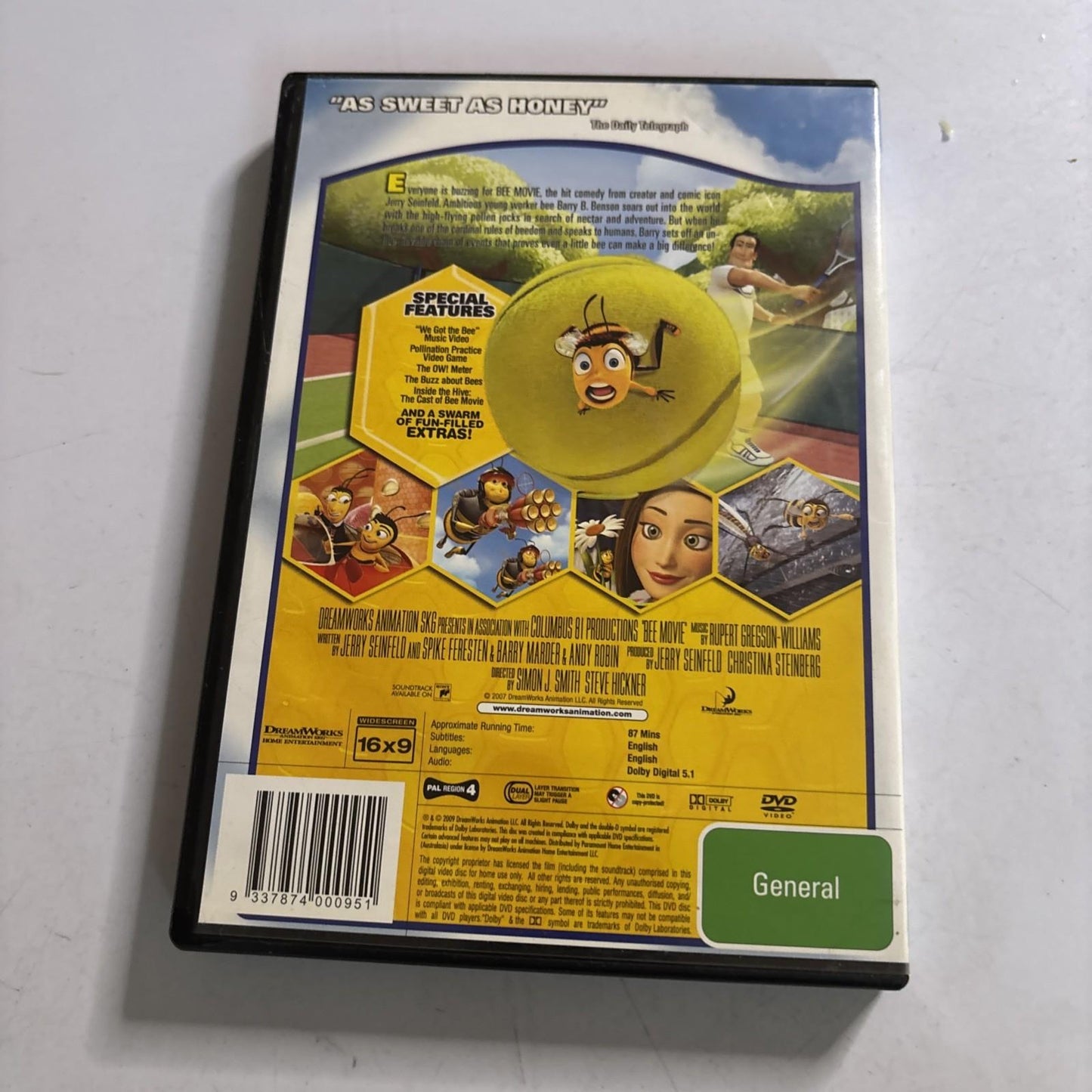 Bee Movie (DVD, 2007) Jerry Seinfeld Region 4