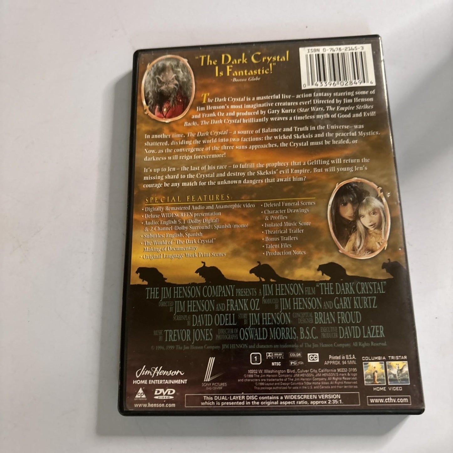 The Dark Crystal (DVD, 1982) Special Edition With manual. Region 1.