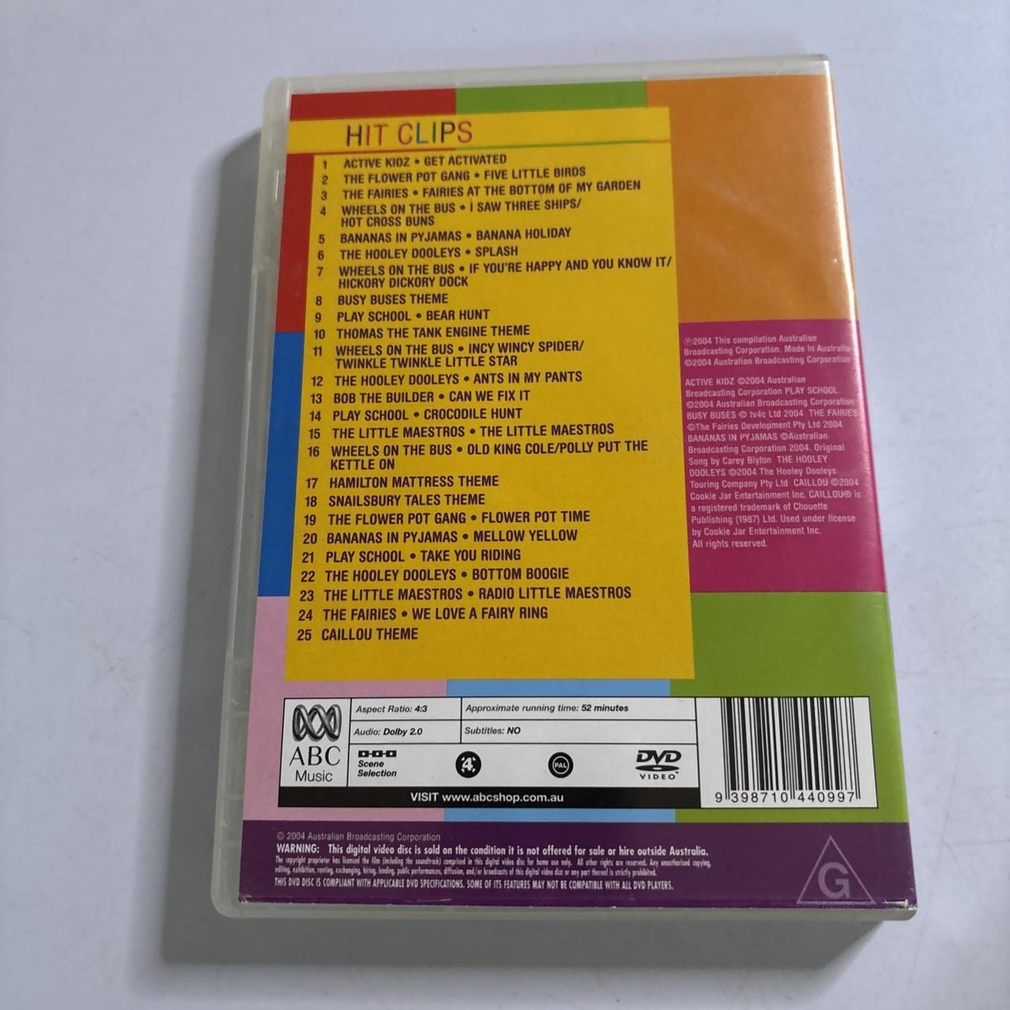 ABC for Kids - Hit Clips (DVD, 2004) Region 4