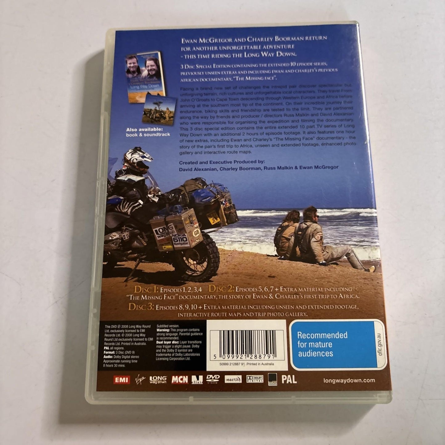 Long Way Down: Complete TV Series (DVD, 2008, 3-Disc) All Regions Ewan McGregor