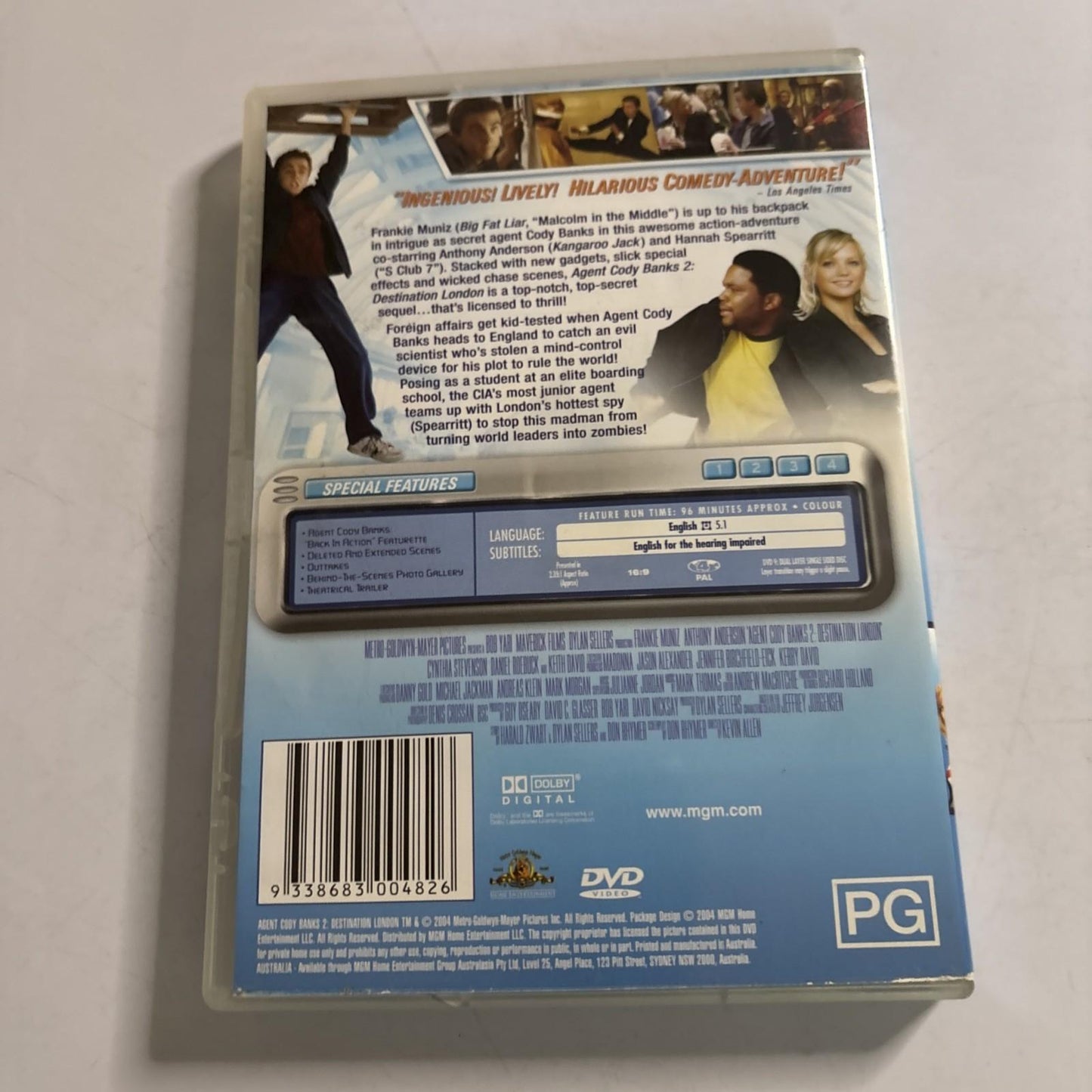 Agent Cody Banks 2 - Destination London (DVD, 2004) Frankie Muniz Region 4