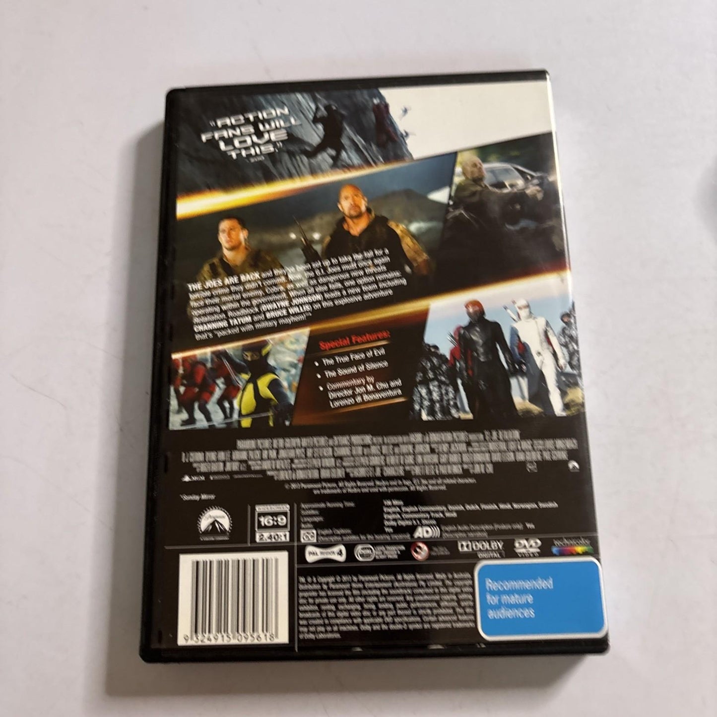 G.I. Joe - Retaliation (DVD, 2013) Dwayne Johnson Region 4 NEW