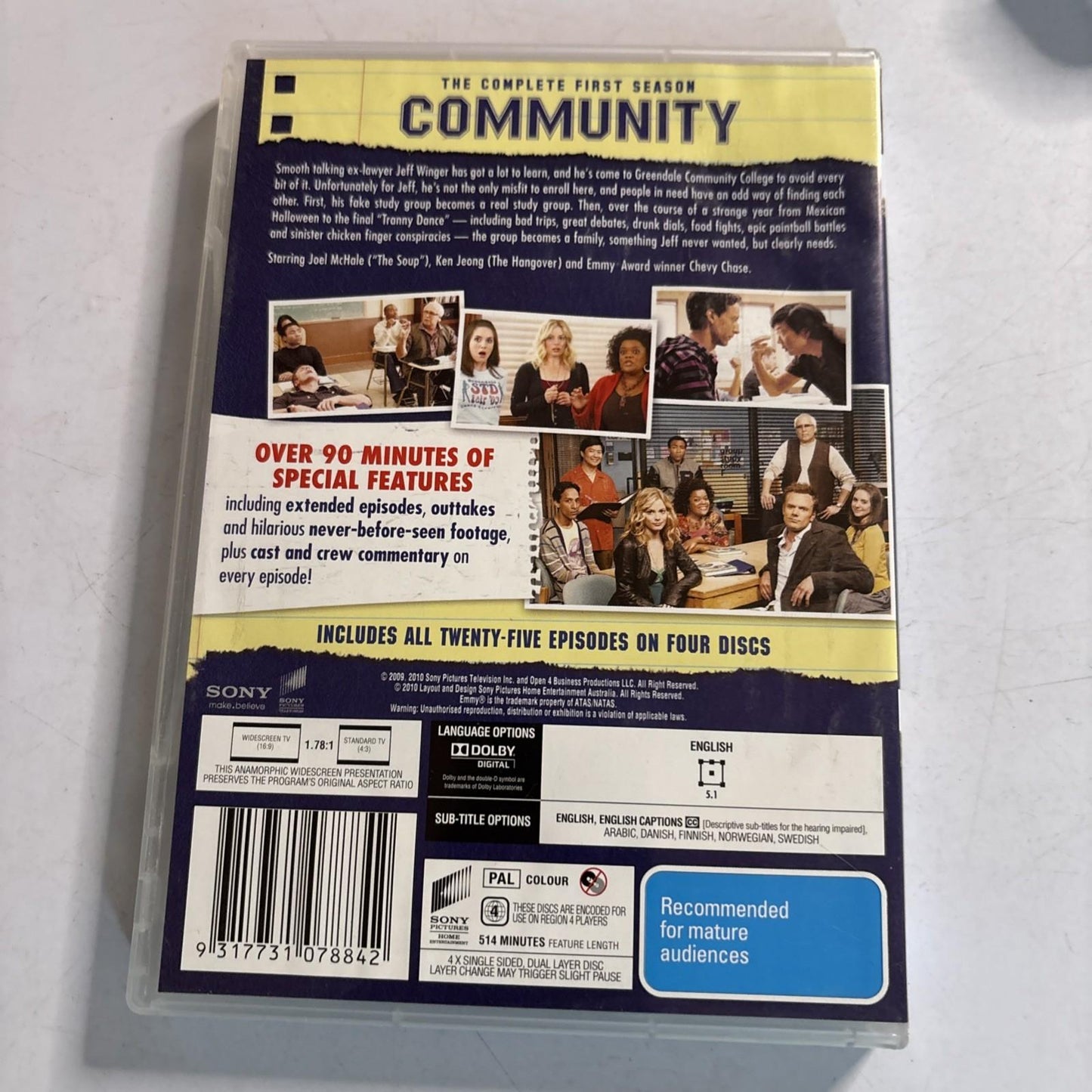 Community : Season 1 (DVD, 2009) Region 4 NEW
