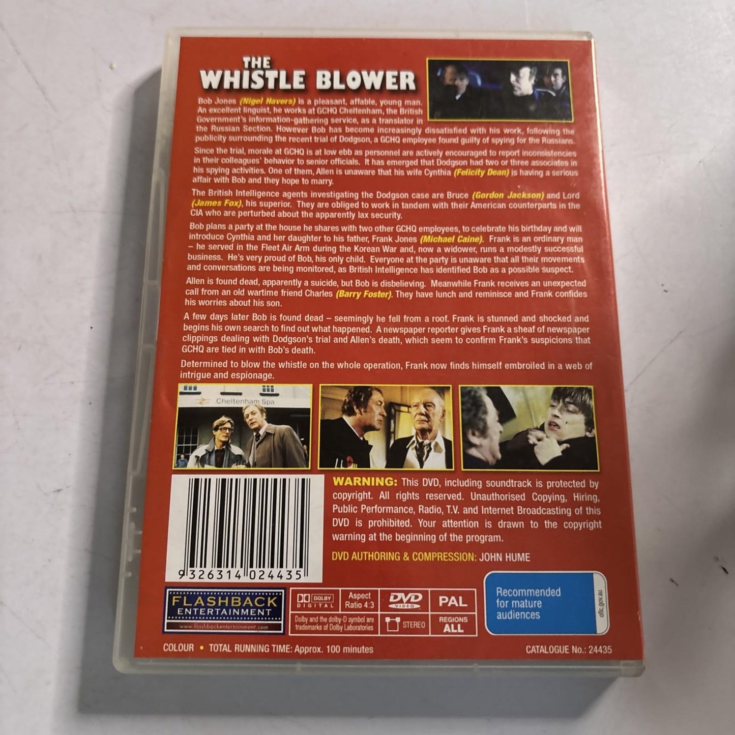 The Whistle Blower (DVD, 1987) Michael Caine All Regions
