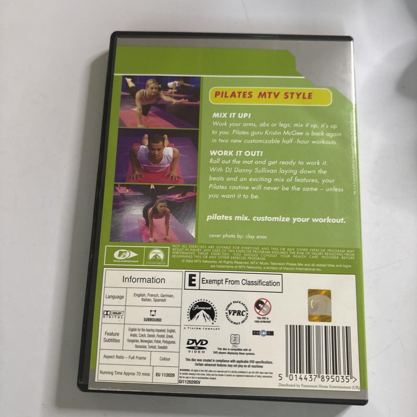 MTV Pilates Mix (DVD, 2004) Kristin McGee Region 2