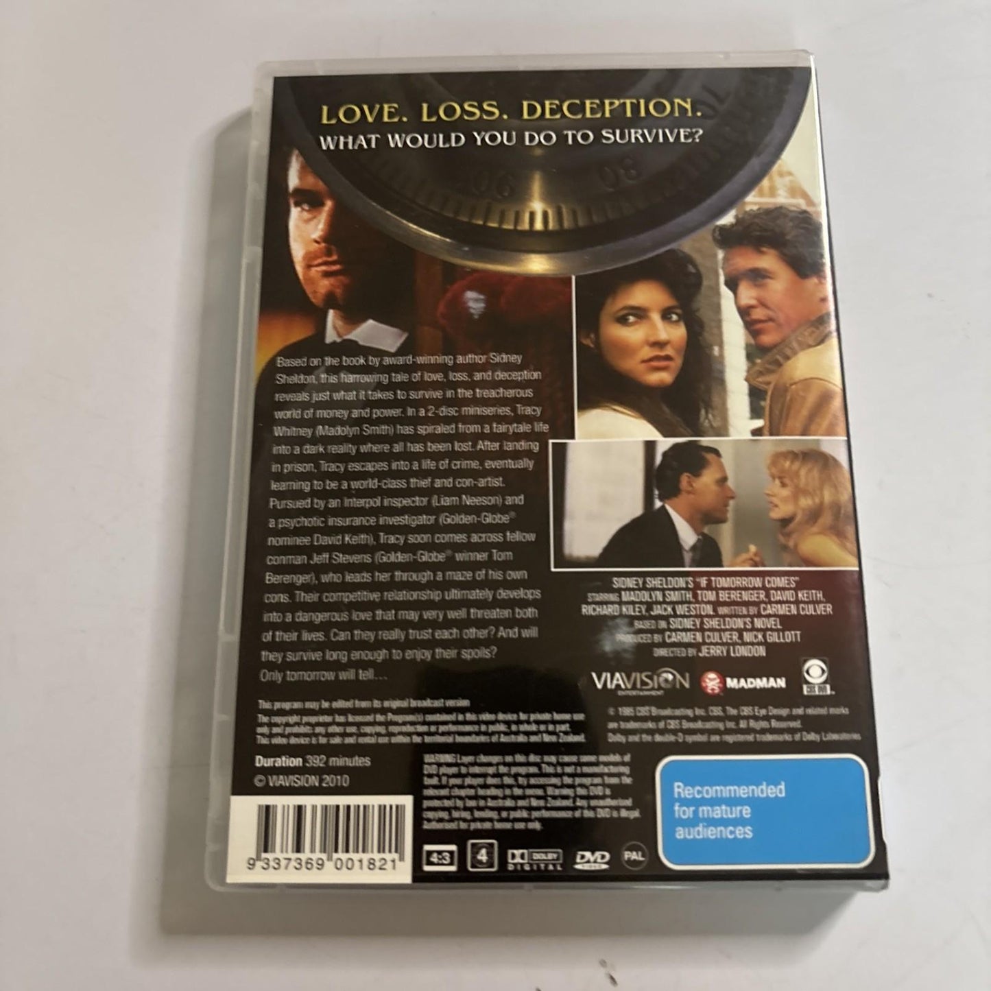 Sidney Sheldon's if Tomorrow Comes (DVD 1986) Liam Neeson, Madolyn Smith Region4