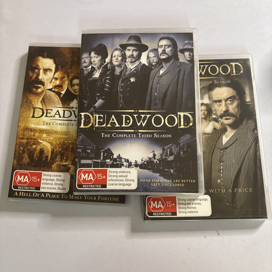 Deadwood : Complete Season 1 2 3 (DVD, 2006) Region 4