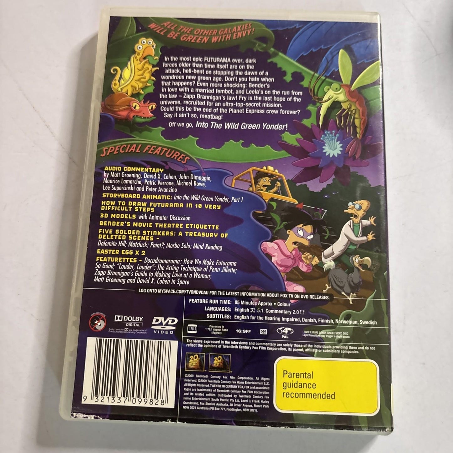 Futurama - Into the Wild Green Yonder (DVD, 2009) Region 4