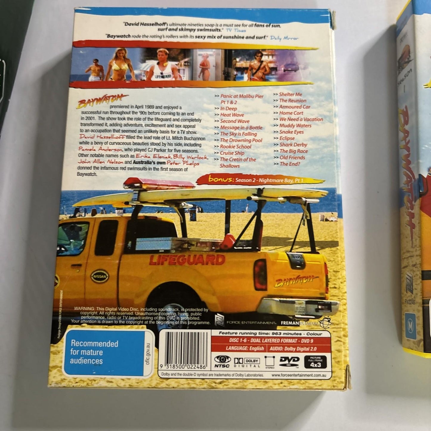 Baywatch : Season 1 (DVD, 1989) David Hasselhoff All Regions