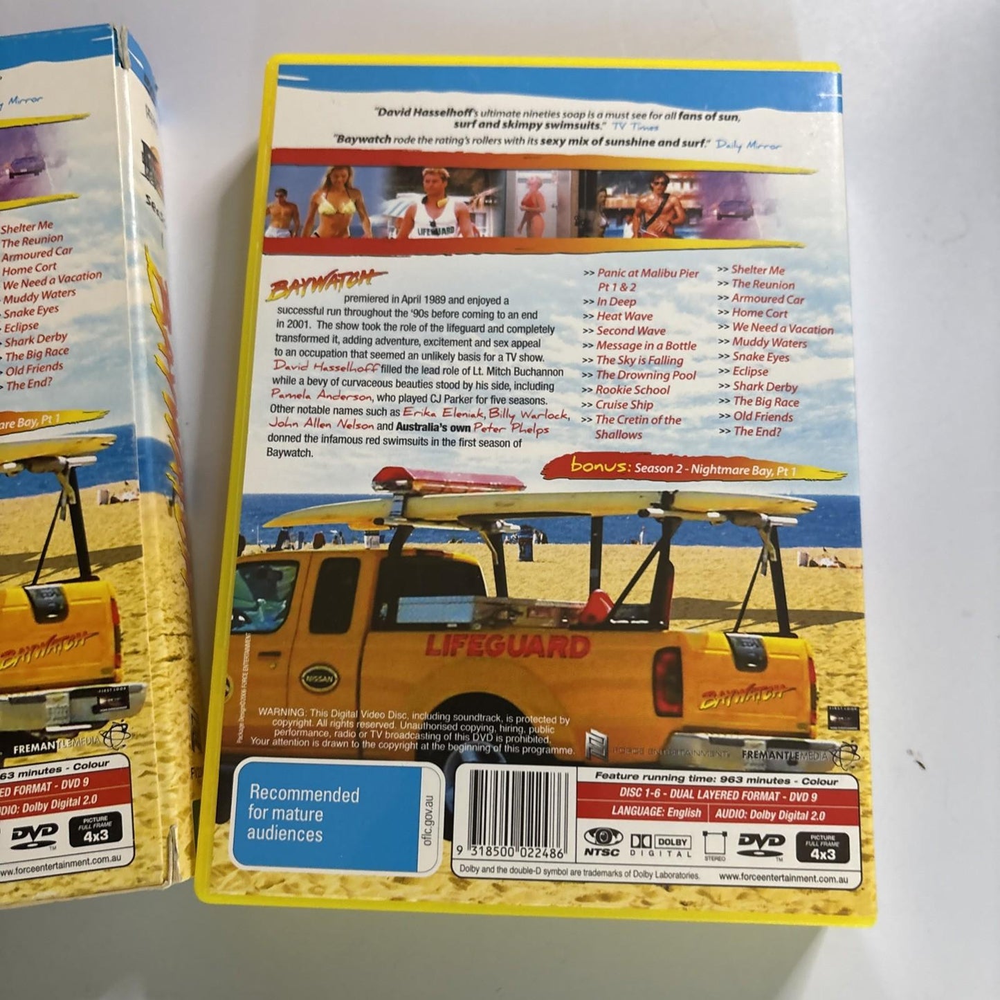 Baywatch : Season 1 (DVD, 1989) David Hasselhoff All Regions