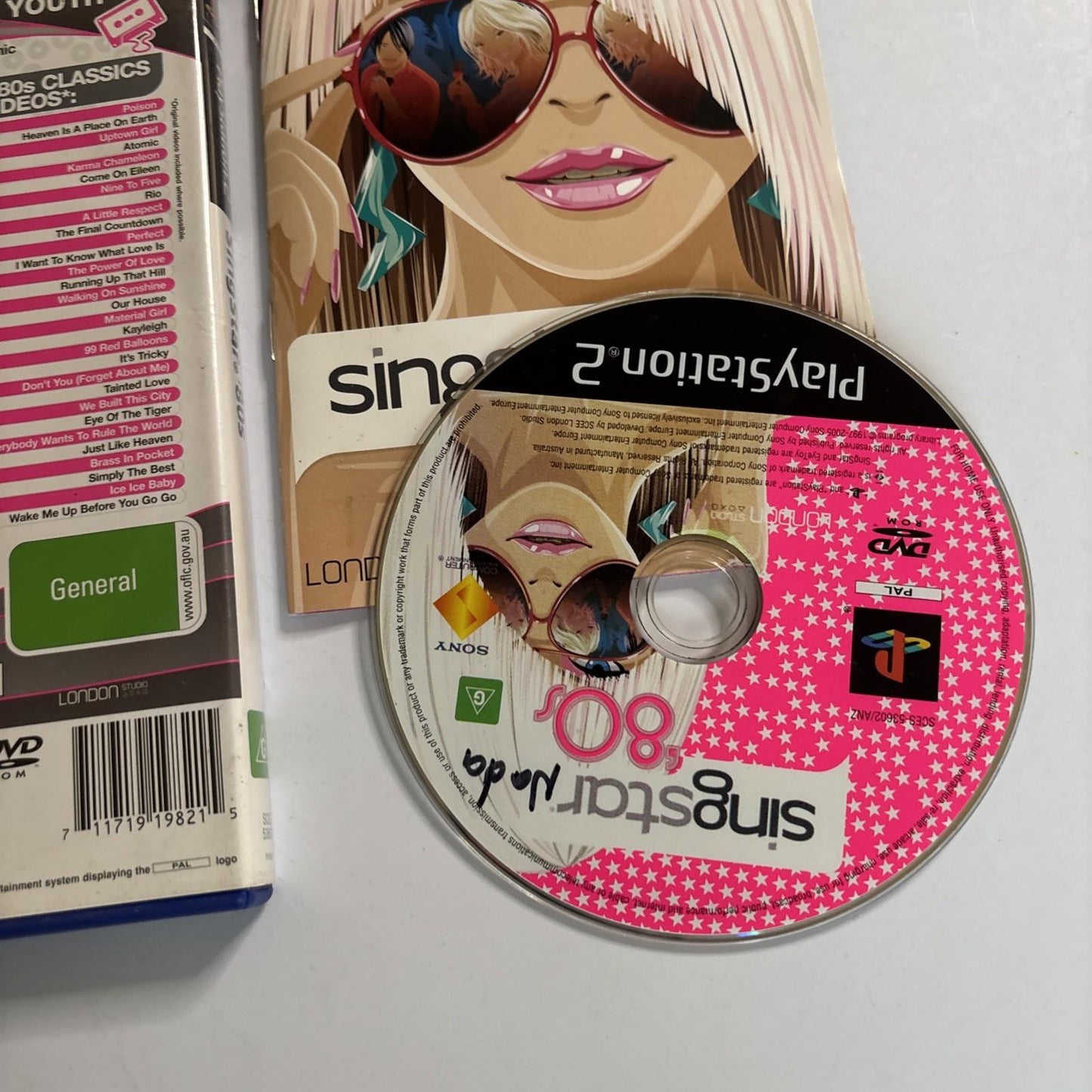 SingStar '80s Sony PlayStation 2 Manual PAL