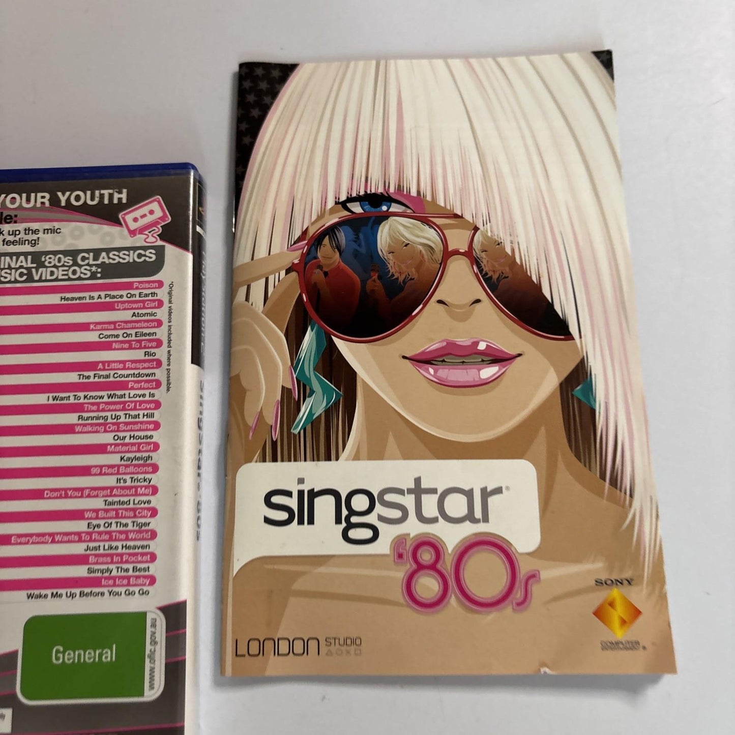 SingStar '80s Sony PlayStation 2 Manual PAL