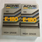 2x Acme VHS E-180 Blank VHS Tape *New Sealed* PAL 3hours