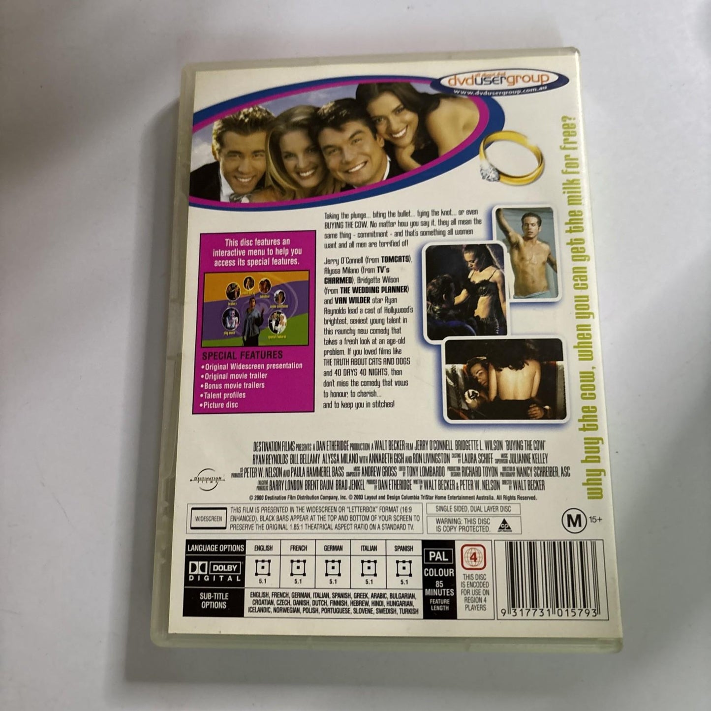 Buying the Cow (DVD, 2000) Jerry O'Connell, Alyssa Milano Region 4