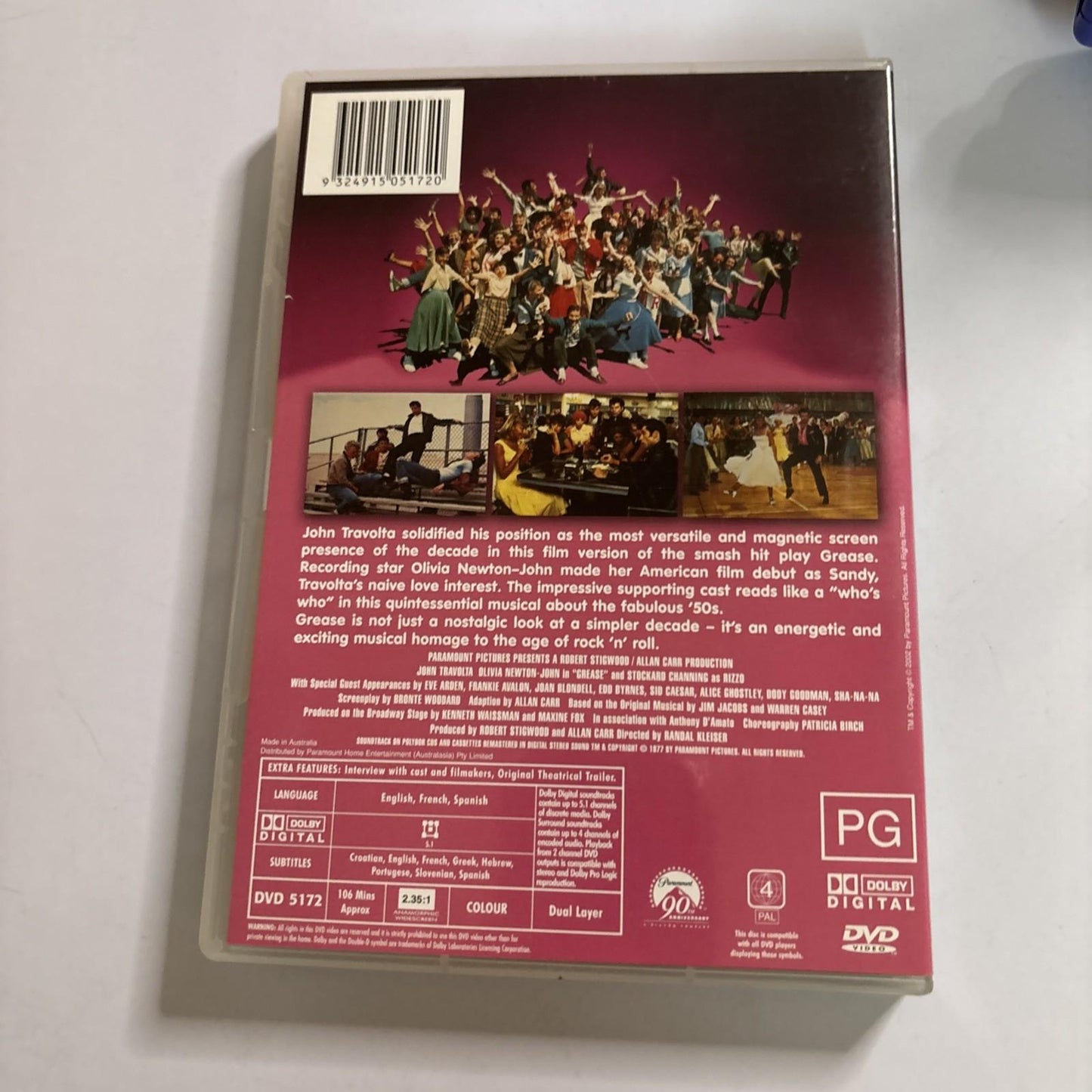 Grease (30th Anniversary Edition, DVD, 1978) John Travolta, Region 4