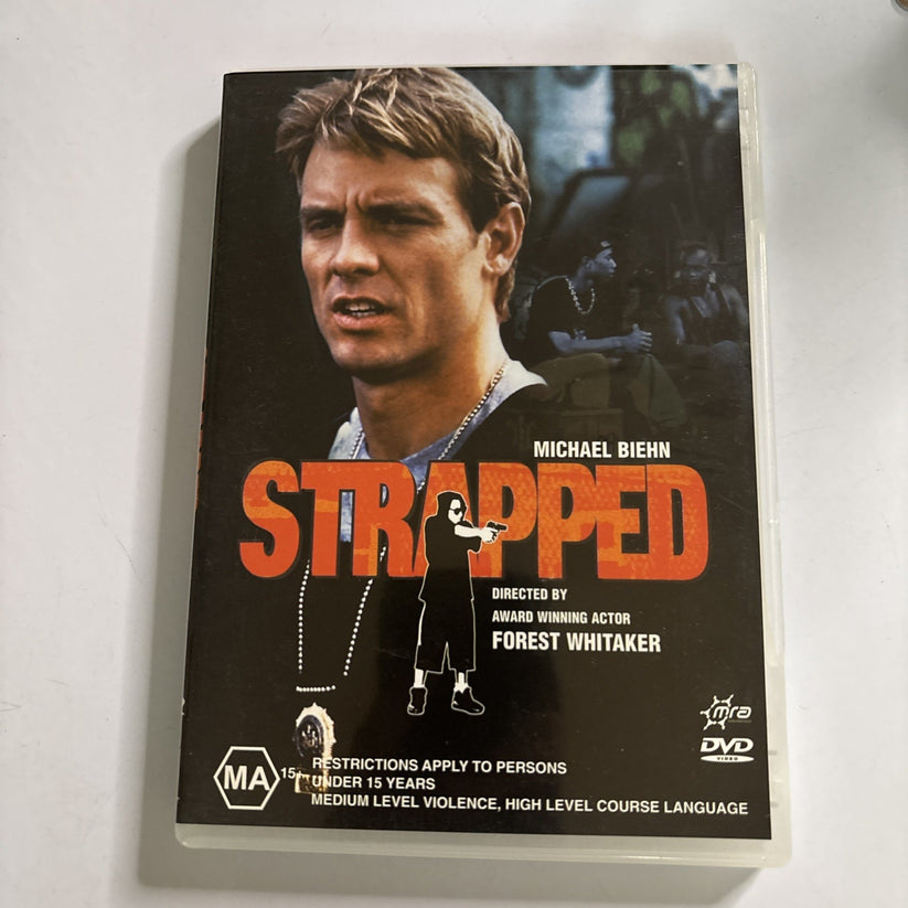 Strapped (DVD, 1993) Michael Biehn Region 4 NEW Retro Unit