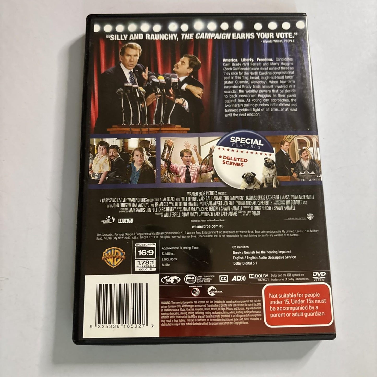 The Campaign (DVD, 2012) Will Ferrell, Zach Galifianakis Region 4