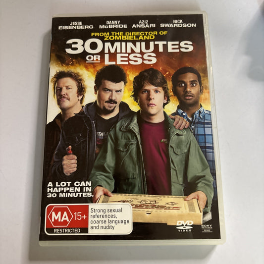30 Minutes or less (DVD, 2011) Jesse Eisenberg, Danny McBride Region 4,2