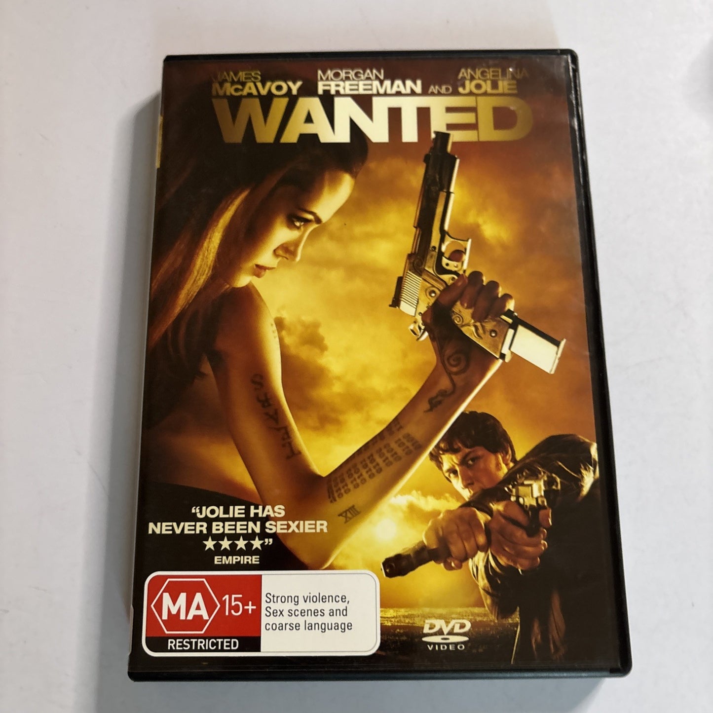 Wanted (DVD, 2008) Angelina Jolie, Morgan Freeman Region 4,2 NEW