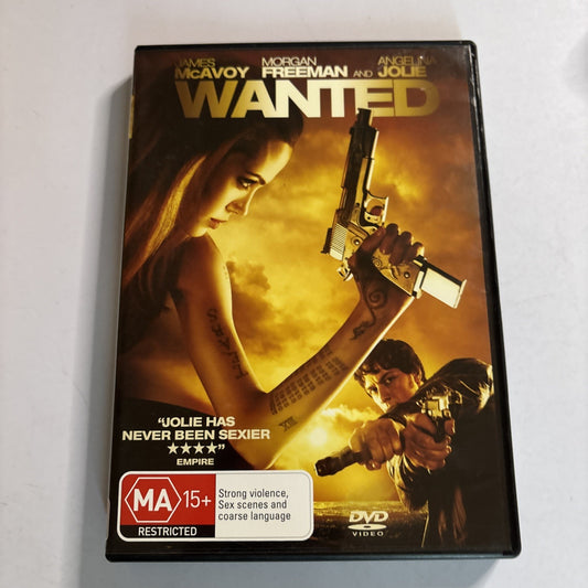 Wanted (DVD, 2008) Angelina Jolie, Morgan Freeman Region 4,2 NEW