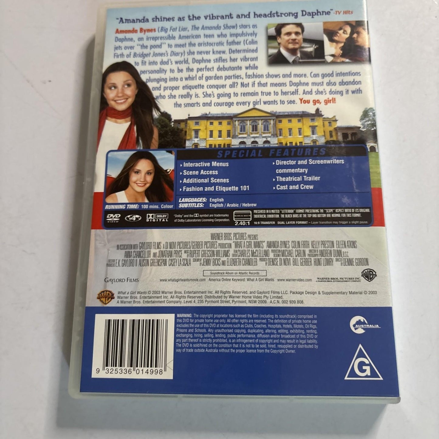 What a Girl Wants (DVD, 2002) Amanda Bynes Region 4