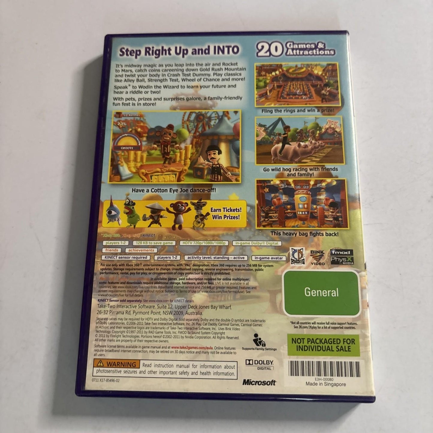 Carnival Games In Action Microsoft Xbox 360 PAL