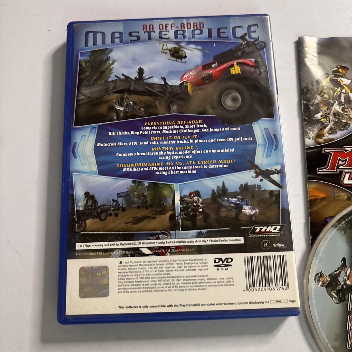 MX vs. ATV Unleashed Sony Playstation 2 PS2 PAL Game + Manual Included