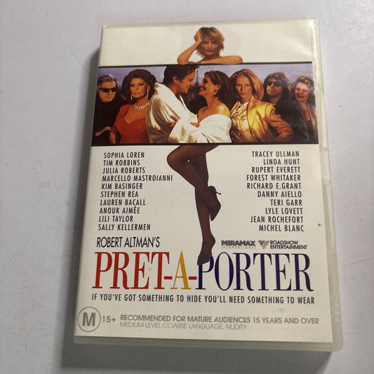 Prêt a Porter (DVD, 1994) Sophia Loren, Tim Robbins, Julia Roberts Region 4