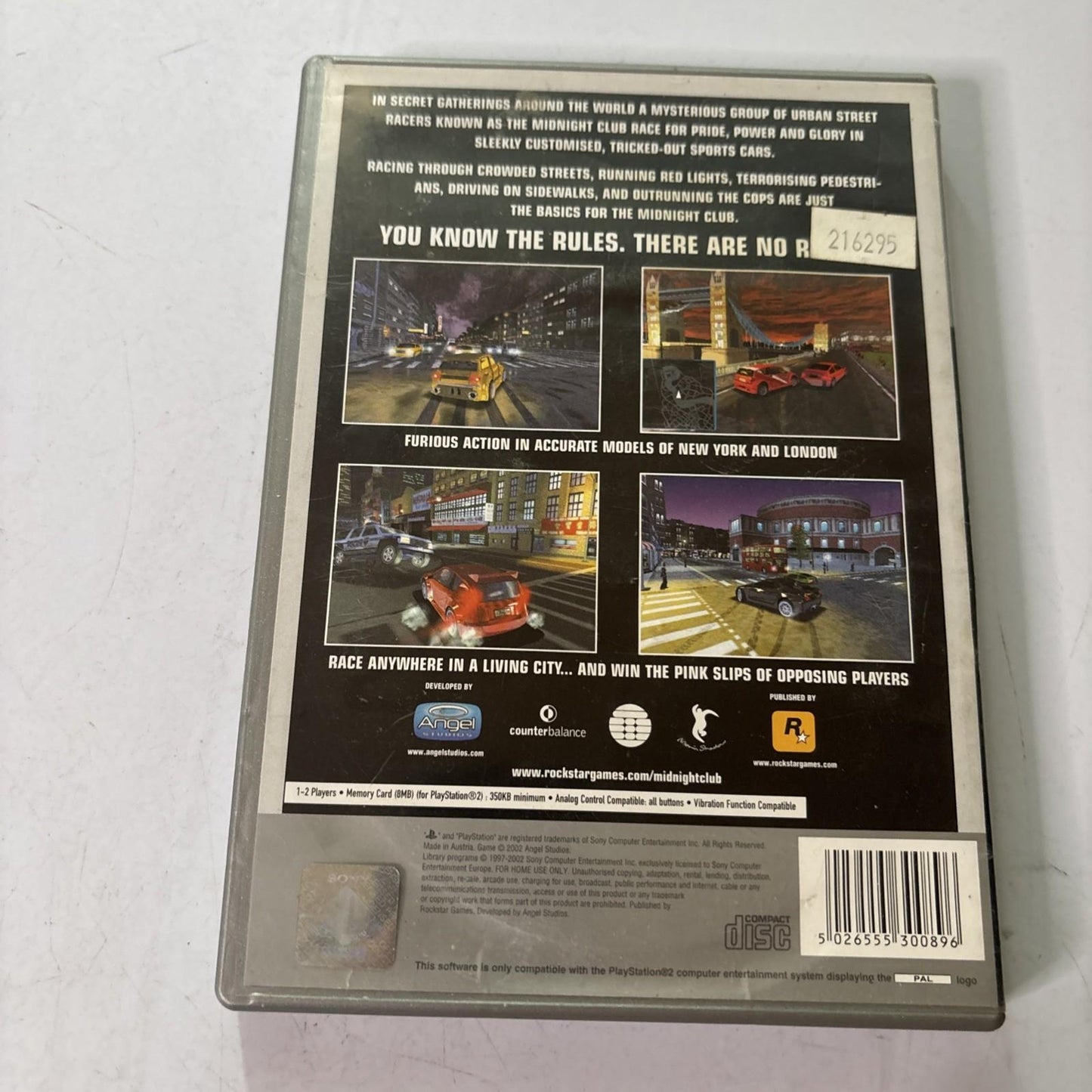 Midnight Club Street Racing - Sony PlayStation 2 PS2 Game PAL