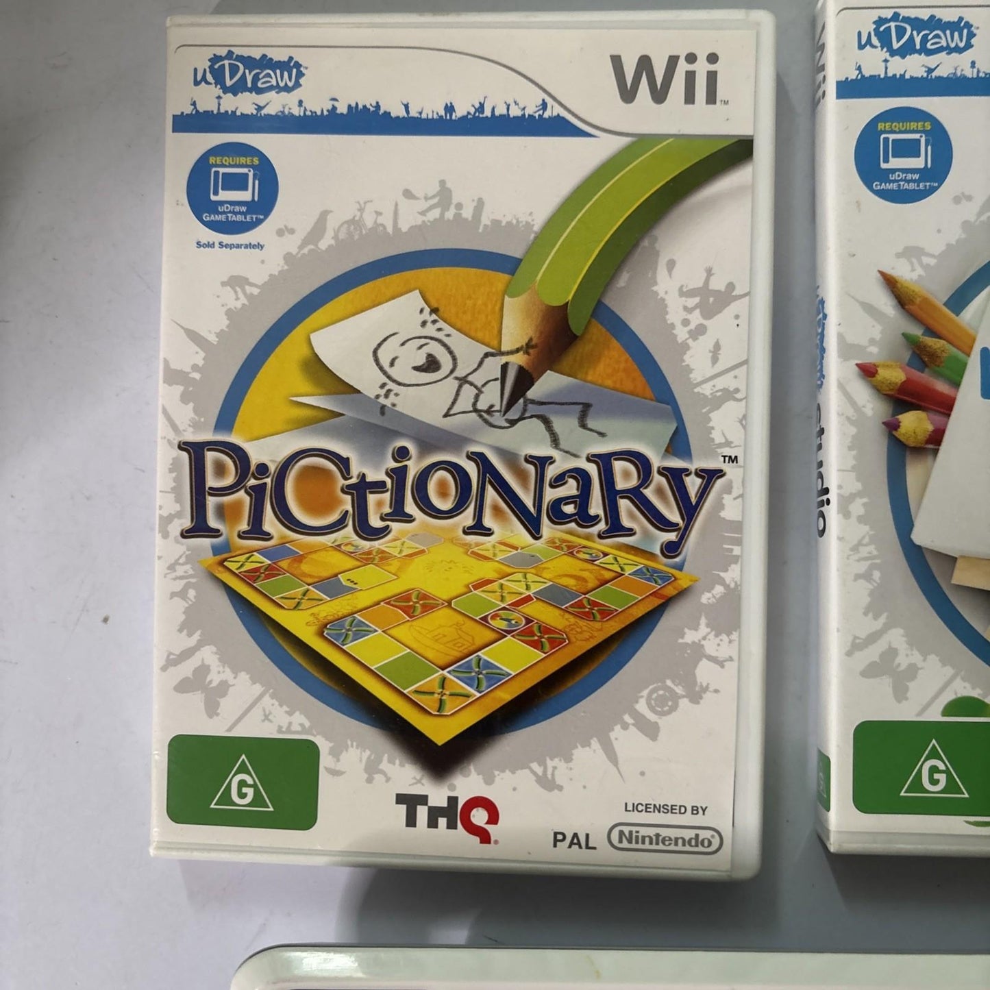 Nintendo Wii Udraw Bundle With Pictionary & uDraw Studio PAL