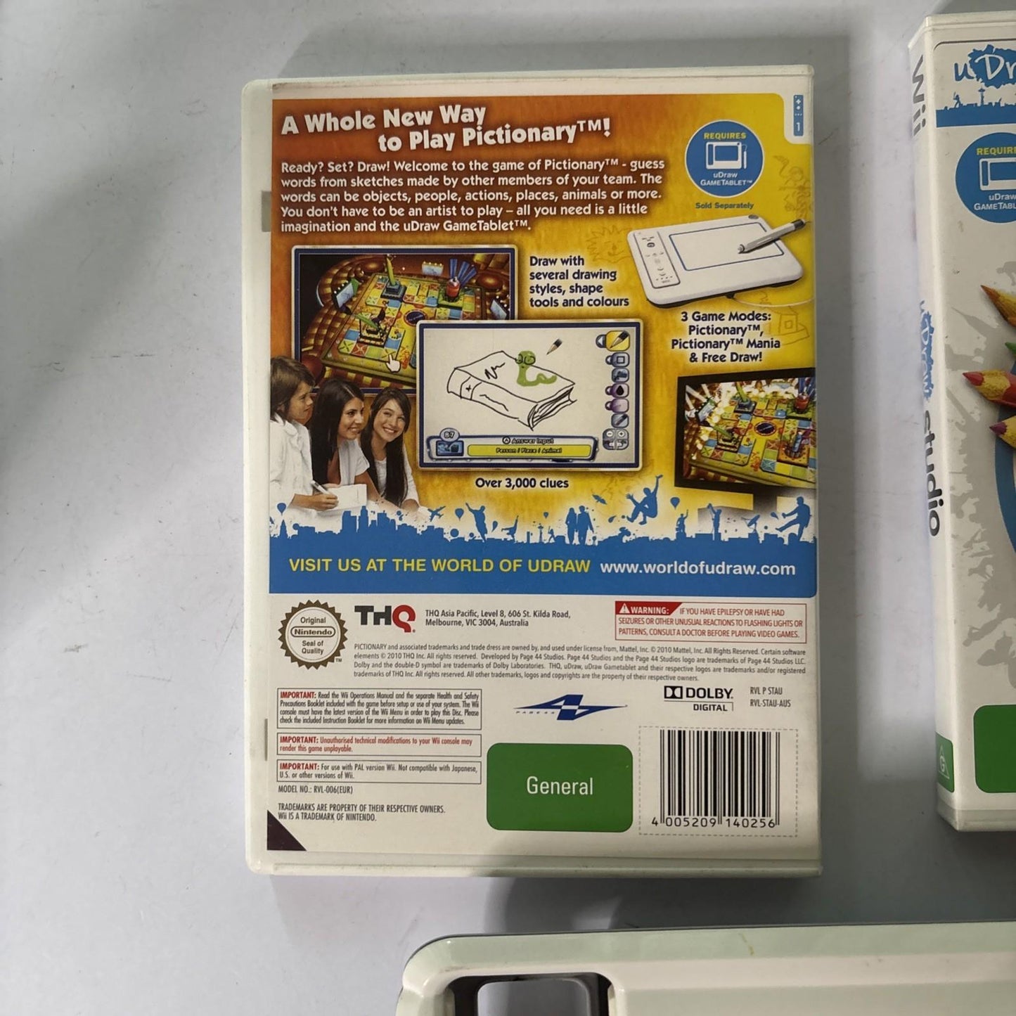 Nintendo Wii Udraw Bundle With Pictionary & uDraw Studio PAL