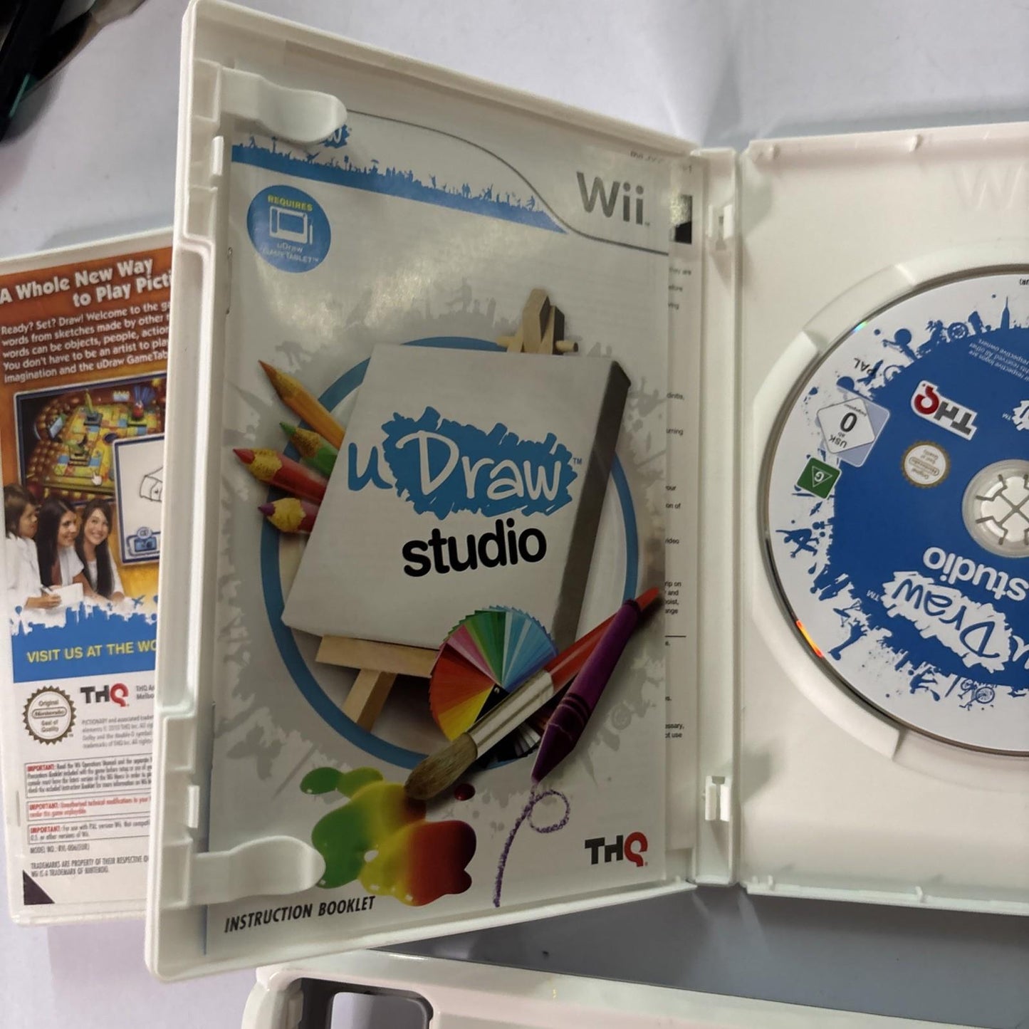 Nintendo Wii Udraw Bundle With Pictionary & uDraw Studio PAL